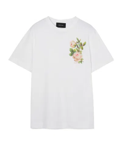 SIMONE ROCHA ROSE-PRINT CREW-NECK T-SHIRT