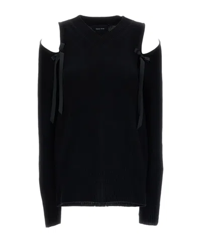 Simone Rocha Crew-neck Sweater In Black