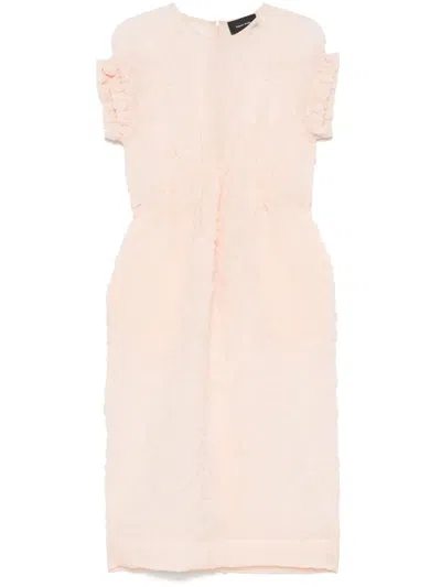 SIMONE ROCHA CRINKLED-FINISH MIDI DRESS