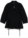 Simone Rocha Criss-cross Straps Jacket In Blue