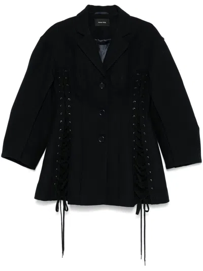 Simone Rocha Criss-cross Straps Jacket In Blau
