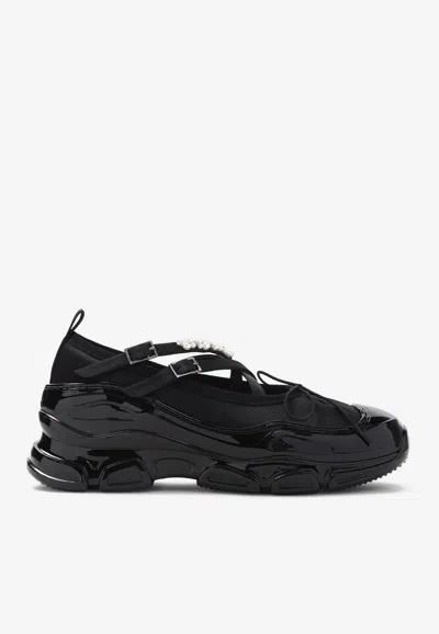 SIMONE ROCHA CRISS CROSS TRACKER BALLERINA SNEAKERS