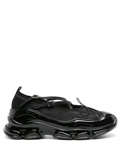 Simone Rocha Criss-cross Tracker Trainers In Black