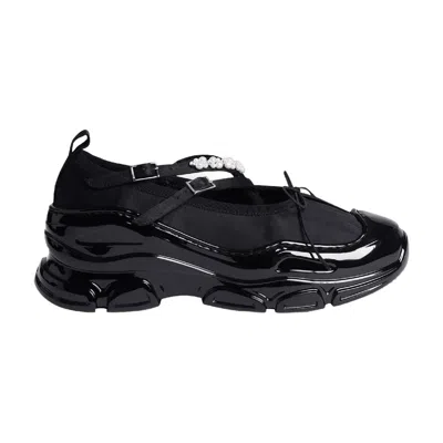 Simone Rocha 经典的criss Cross Tracker运动鞋 Pvc黑色 In Black
