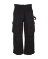 Simone Rocha Cropped Cargo Trousers In Black
