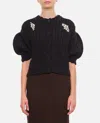Simone Rocha Verzierter Cardigan Aus Einem Wollgemisch In Black