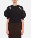 Simone Rocha Verzierter Cardigan Aus Einem Wollgemisch In Black