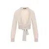 Simone Rocha Cropped Jumper Featuring Cut-out Window In Neutrals