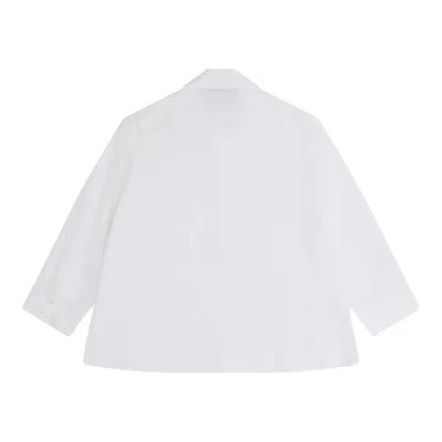 Simone Rocha Cropped Masculine Shirt In White