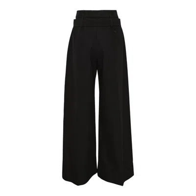 Simone Rocha Cropped Multi Belt Loop Trousers In Black