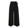 Simone Rocha Cropped Multi Belt Loop Trousers In Black