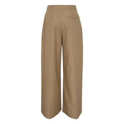 Simone Rocha Cropped Multi Belt Loop Trousers In Brown