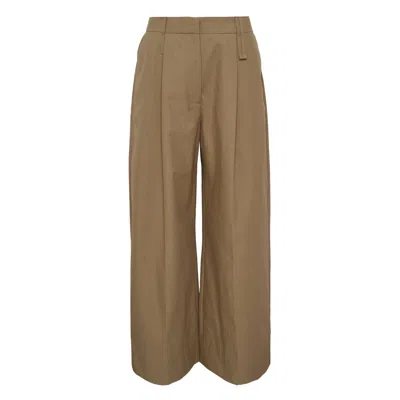 Simone Rocha Cropped Multi Belt Loop Trousers In Brown