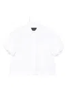 Simone Rocha Cropped Puff-sleeves Shirt In Red