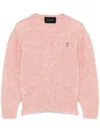 Simone Rocha Cropped Alpaca And Wool-blend Sweater In Roselt Rose - Roselt Rose