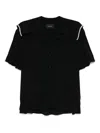 Simone Rocha Cropped Sailor Collar Shirt In Black