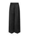Simone Rocha Pantalon De Tailleur Ample En Laine Mélangée In Black