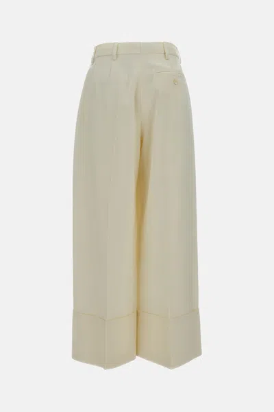 Simone Rocha Cropped Wide Leg Trousers In Multi