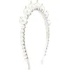 Simone Rocha Crystal & Imitation Pearl Tiara Headband In White