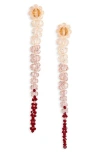 Simone Rocha Multicolor Ombré Drip Earrings In Pink