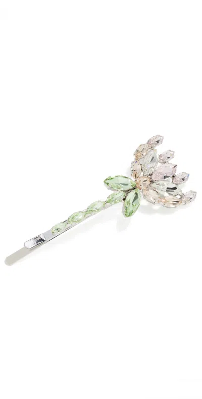 Simone Rocha Crystal Carnation Hair Clip Pink Multi