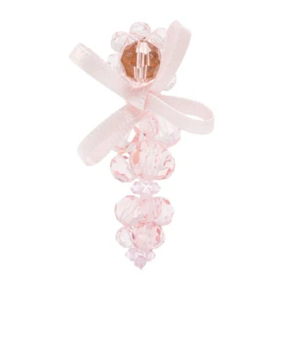Simone Rocha Crystal-decorated Earrings In Pink