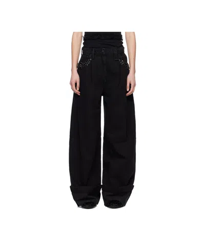 Simone Rocha Crystal Decorated Jeans Leggings