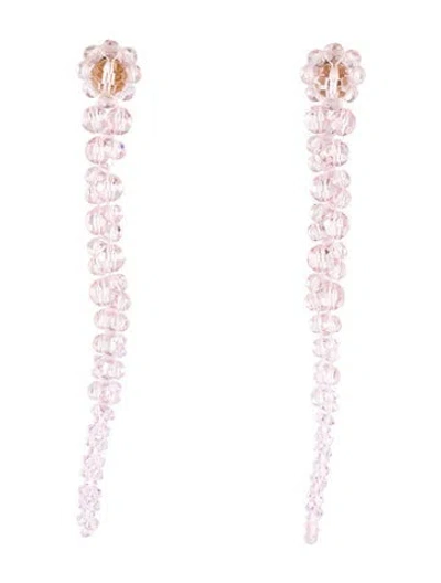 Pre-owned Simone Rocha Crystal Drip Earrings In Multi