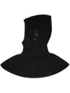 Simone Rocha Black Pointed Merino Silk Knit Balaclava In Black