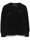 Simone Rocha Crystal-embellished Cardigan In Black