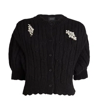 Simone Rocha Crystal-embellished Cardigan In Black | ModeSens