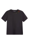 Simone Rocha Crystal Embellished Carnation Cotton T-shirt In Black/red/multi