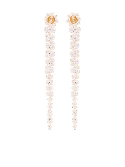 Simone Rocha Crystal-embellished Dangle Earrings In Pink