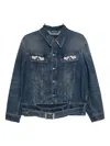 Simone Rocha Crystal-embellished Denim Jacket In Blue