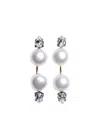 Simone Rocha Crystal-embellished Earrings In 白色
