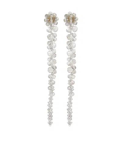 Simone Rocha Crystal-embellished Earrings In Grey