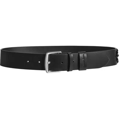 Simone Rocha Crystal Embellished Leather Belt In Black/jet