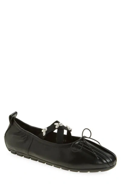 Simone Rocha Crystal Embellished Mary Jane Ballerina Flat