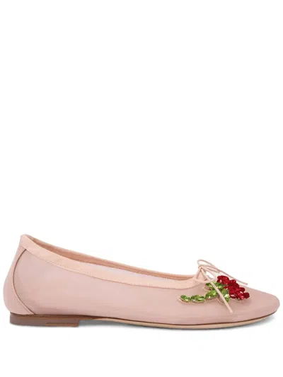 Simone Rocha Ballerinas Mit Kristallen In Nude