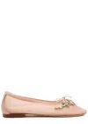 Simone Rocha Crystal-embellished Mesh Ballet Flats In Pink