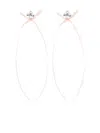 Simone Rocha Crystal Embellishment Earrings In 粉色