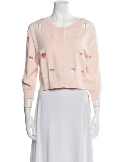 Pre-owned Simone Rocha Crystal Embellishments Set In Pink