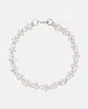 Simone Rocha Crystal Floret Necklace In Silver