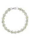 Simone Rocha Crystal Floret Necklace In Silver