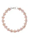 Simone Rocha Crystal Floret Necklace In Silver