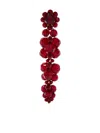 Simone Rocha Drip Crystal-embellished Drop Earrings In Red