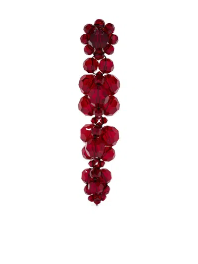 Simone Rocha Crystal-flower Earrings In Brown