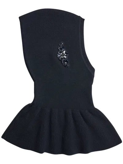 SIMONE ROCHA CRYSTAL KNITTED BALACLAVA