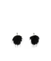 Simone Rocha Crystal Stud Pompom Earrings In Black