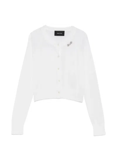 Simone Rocha Crystal-embellished Cardigan In White